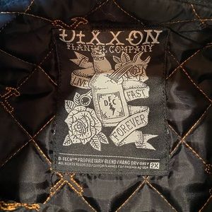 Dixxon Flannel Co Black Orange White Flannel Jacket Size 2XL